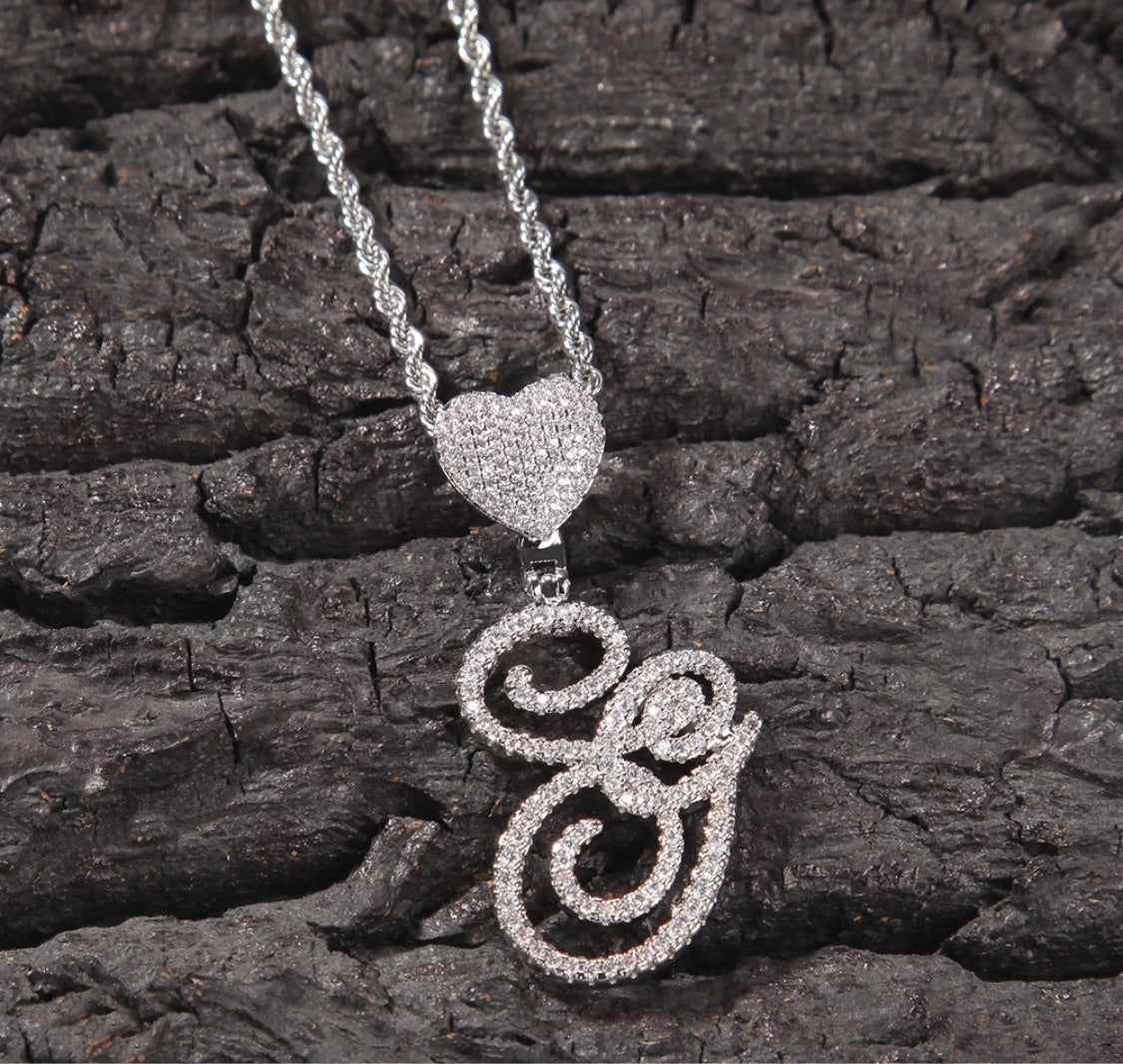Initial Heart Pendant