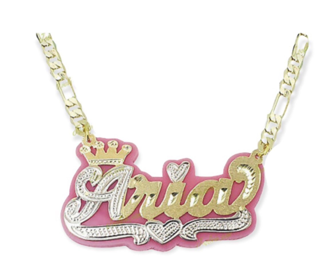 14K Gold Plated Crown Necklace