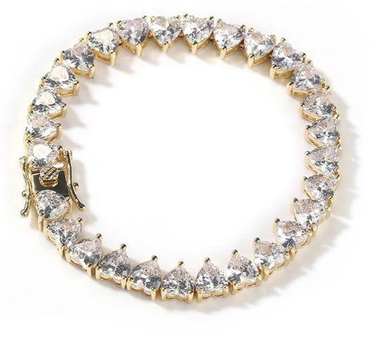 Heart Tennis Bracelet