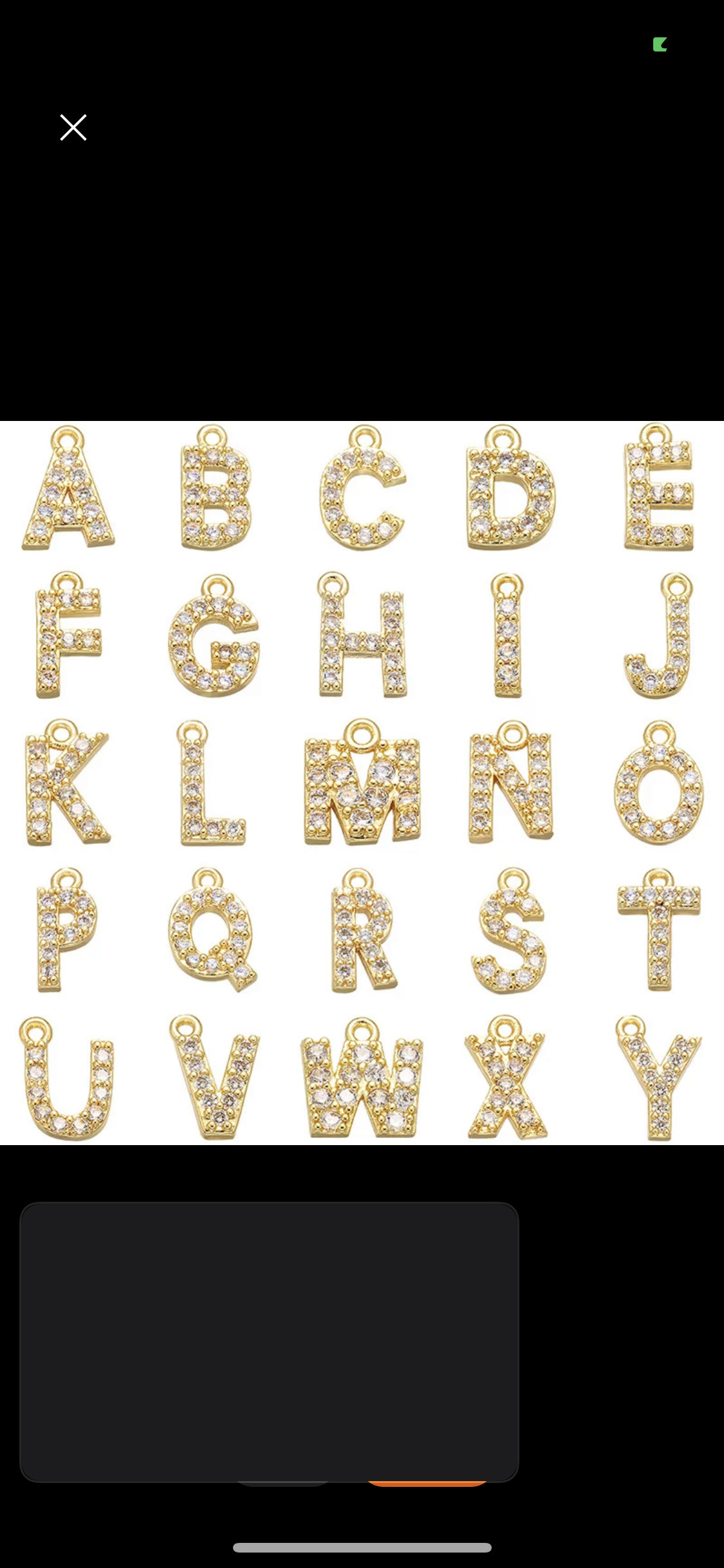 Initial Crystal Anklet