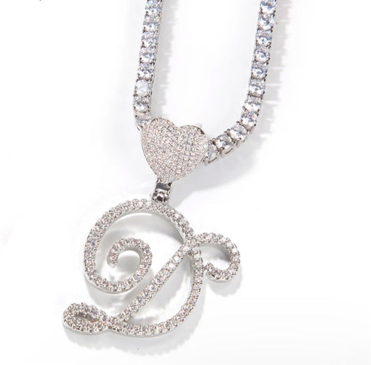 Initial Heart Pendant