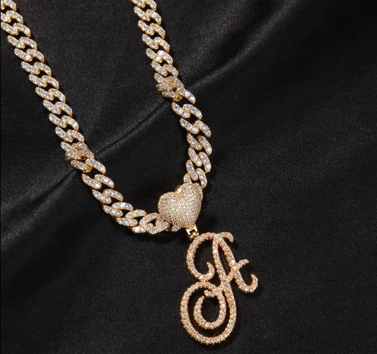Initial Heart Pendant