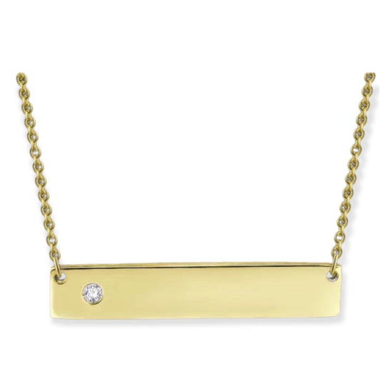 Crystal Bar Necklace