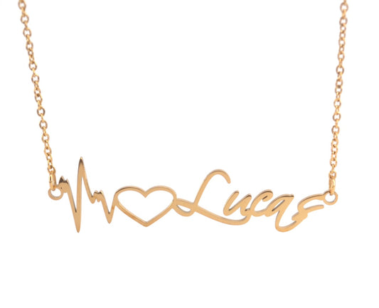 Heartbeat Name Necklace