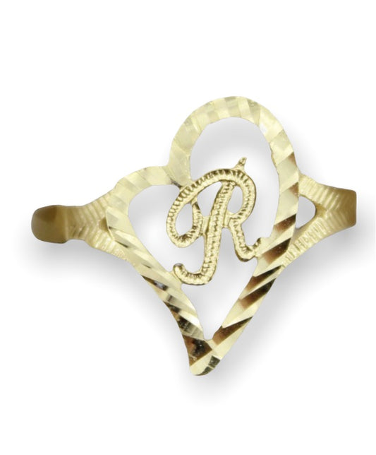 Slanted Love Me Initial Ring