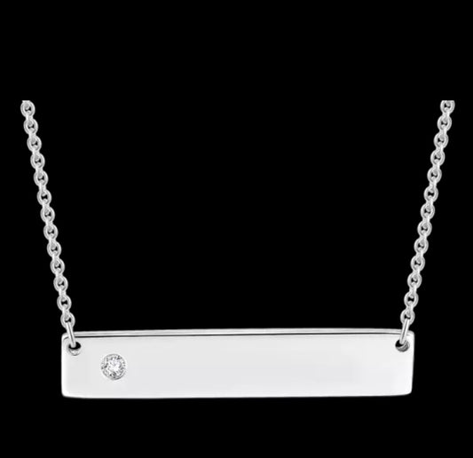 Crystal Bar Necklace