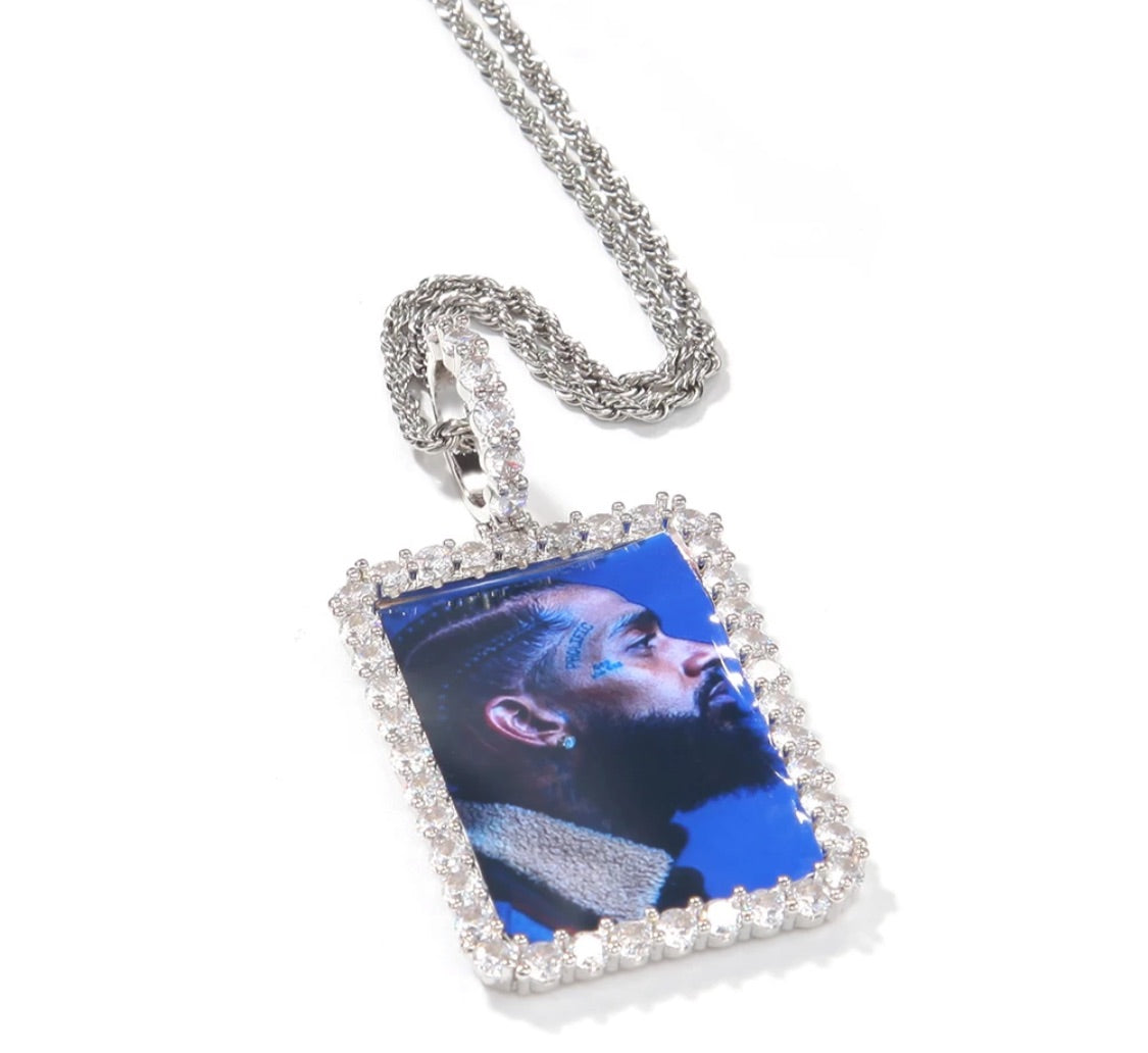 Block Photo Necklace