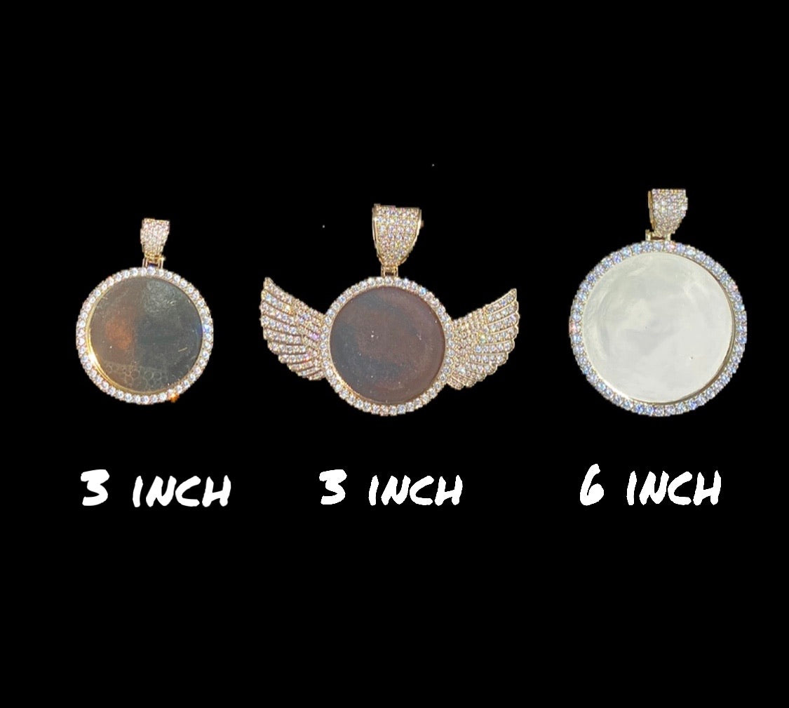 Large 6 inch Photo Pendant