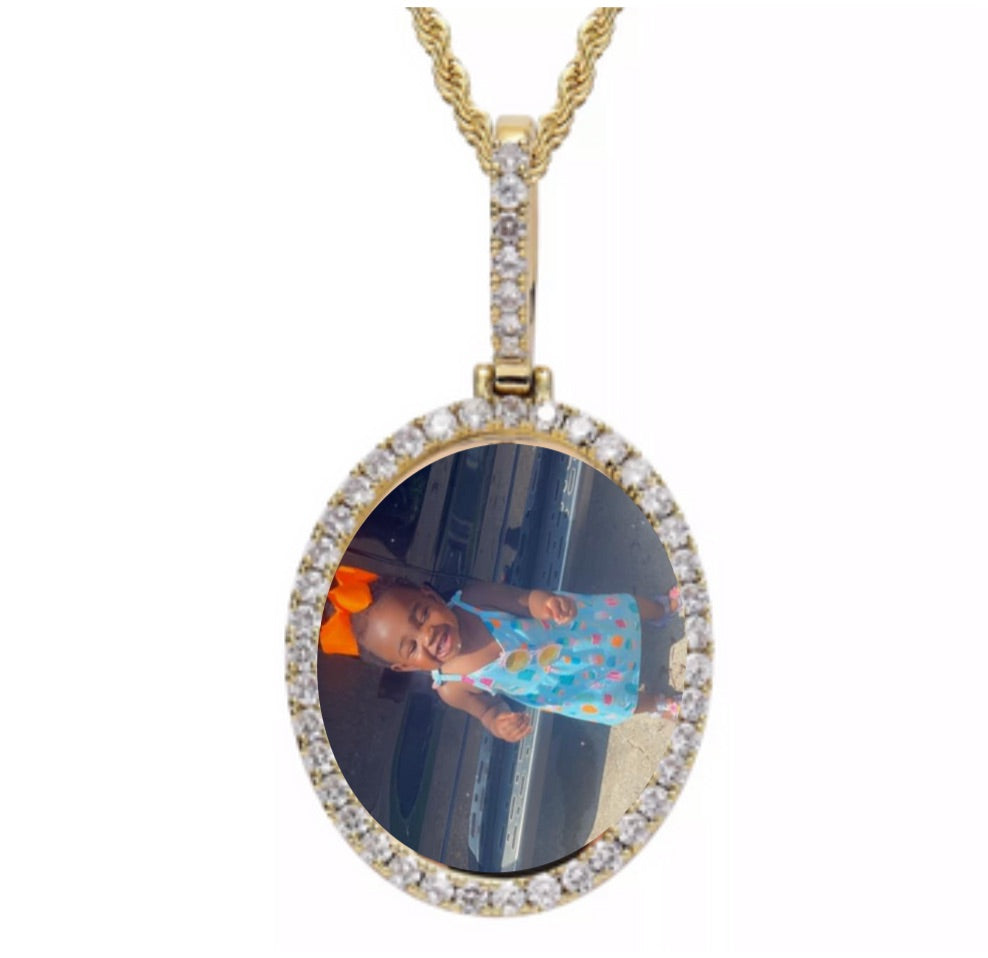 Oval Photo Necklace