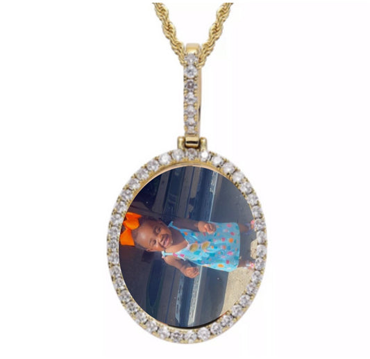 Oval Photo Necklace