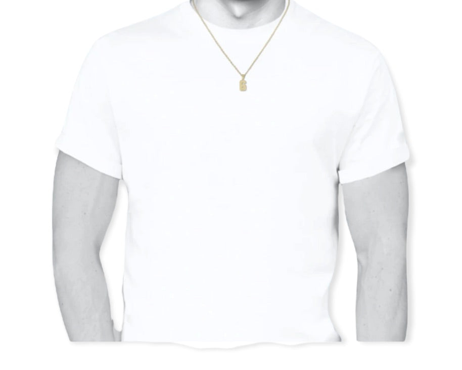 Custom 10 K Yellow Gold Single Number Pendant