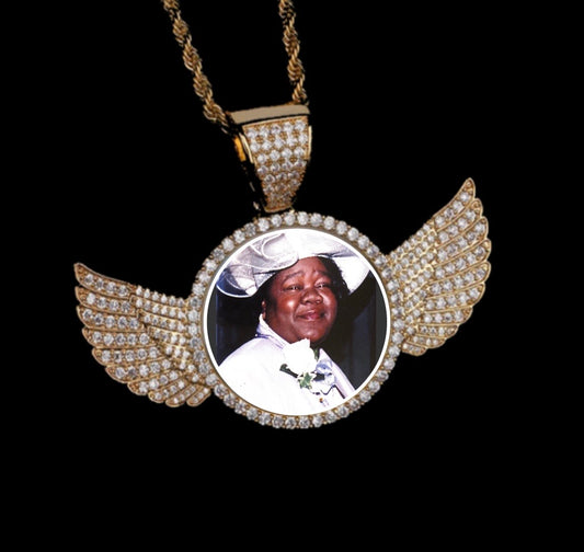Wing Photo Necklace
