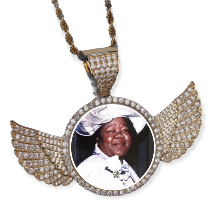 Wing Photo Necklace